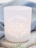 In Loving Memory Keepsake Gift Personalised Tea Light Holder with Candles - Personalised Gifts sympathy flower