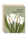 Calla Lily Sympathy Card: Loss, Condolences sympathy flower