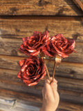 Handmade Copper Rose | Custom Metal Flower Gift for Her for Anniversary/ValentineÕs Day ANNIVERSARY