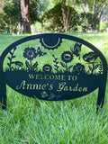 Custom Garden Sign Personalized Garden Name Sign Metal Garden Sign for Outdoor Yard Sign Garden Decor Stakes, Lawn Signs, Flower Sign Plaque FLOWER DELIVERY