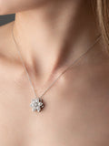 Sterling Silver Spinner Lotus Flower Necklace - Anxiety Relief - Gift For Her birthday flower