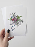 Flowers and Envelope Card 5x7 Blank Inside for Thinking of You, Sympathy, Shower Gift sympathy flower