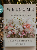 Rustic Welcome Sign Flower Box Decal Custom Flower Box Sign Decal Personalised Welcome Decal for Wedding Reception Sign Custom Wedding Decal wedding flower