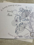 Sympathy Card - loss of Mum, Wife, Granny, Daughter, Friend - sympathy dandelion card - Condolence card - in memory of sympathy flower