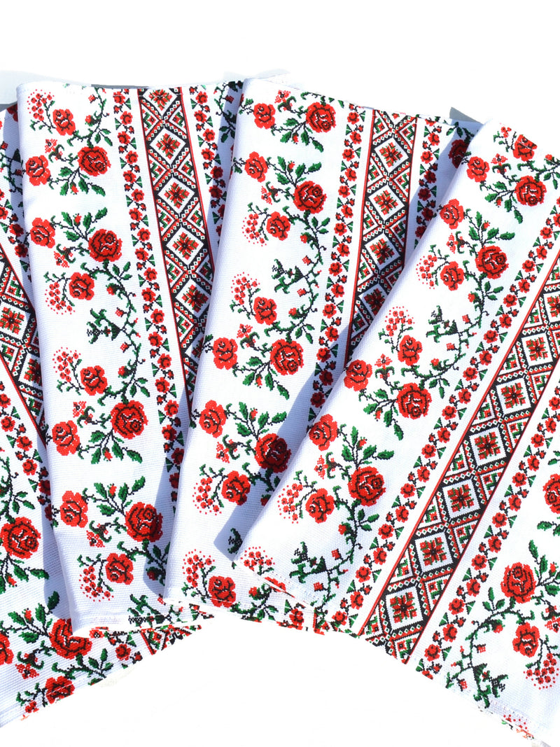 Set floral linen towel Ukrainian Rushnyk Embroidery print FLOWER DELIVERY