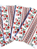 Set floral linen towel Ukrainian Rushnyk Embroidery print FLOWER DELIVERY