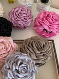 Floral Rose Hair Claw Clips Clamp Fabric Silk flower claw clip silk flower