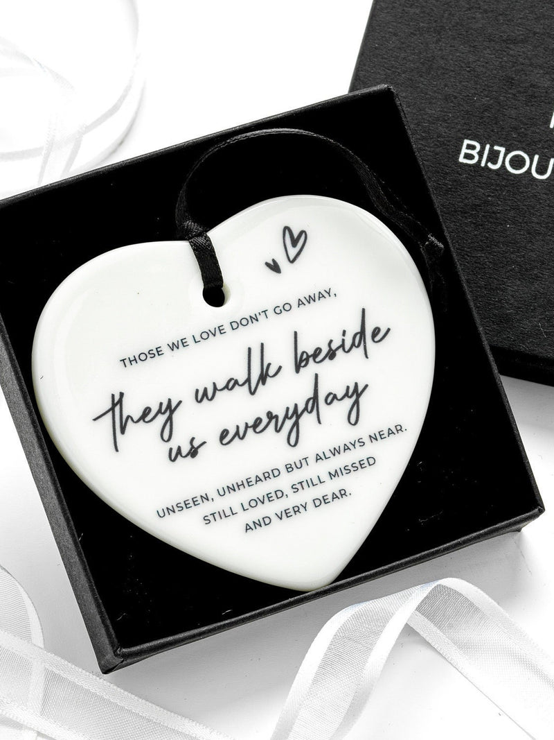 Sympathy, Loss, Love & Support ¥ Condolence Gift ¥ Funeral ¥ Ceramic Heart Sympathy Gift for Those Facing Loss ¥ Those We Love Don't Go Away sympathy flower