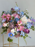 Faux Flowers Colorful Wedding Bouquet, Spring Boho Bridal Bouquet With Wildflowers, Purple Blue Pink White, folk bouquets Bouquet