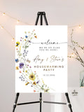 Wildflower Housewarming Party Welcome Sign, Tiny Floral (Digital Printable) house warming flower