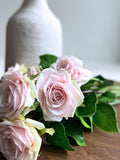 Faux Light Pink Rose Stem - High Quality Artificial Flower / Wedding / DIY Floral / Home Decoration / Gifts / Blush silk flower
