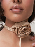 RECYCLED Silk Rose Choker Satin, Flower Choker, Floral Satin Choker Necklace Waistband Accessories Accessory Bridal Bridesmaid Wedding Bride silk flower