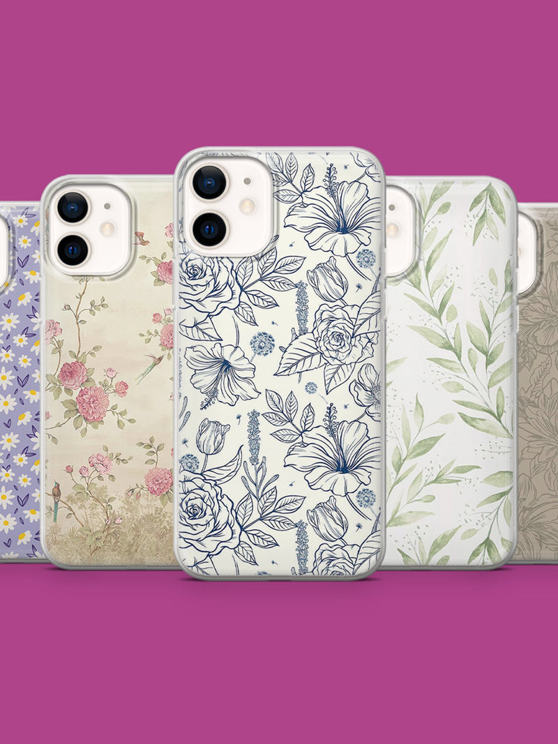 Hawaiian Flowers Phone Case Sympathy Bouquet Cover for iPhone 17, 16 Pro, 15, 14, 13, 12, Samsung S26, S25, S24, S23, S22, A57, Pixel 10, 9A sympathy flower