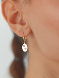 Birth Flower Earrings: Sterling Silver and Gold Options (Minimalist Design) birthday flower