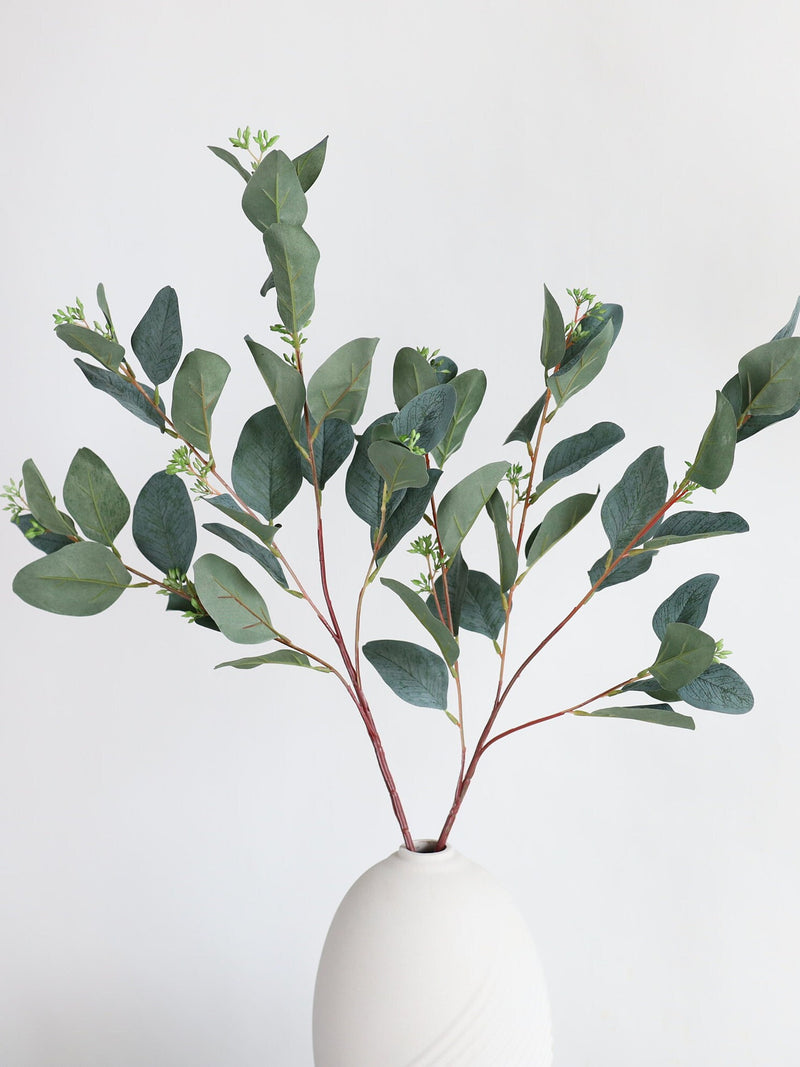31" Faux Seeded Eucalyptus Leaves Stem, Fake Eucalyptus,  Artificial Plant , DIY Greenery/Wedding/Home Decoration faux plants