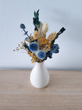 Mini Dried Floral bouquet, mini dried flower in a vase, gift for her, flower gift, vase arrangement, small centrepiece, DYI flowers, Bouquet