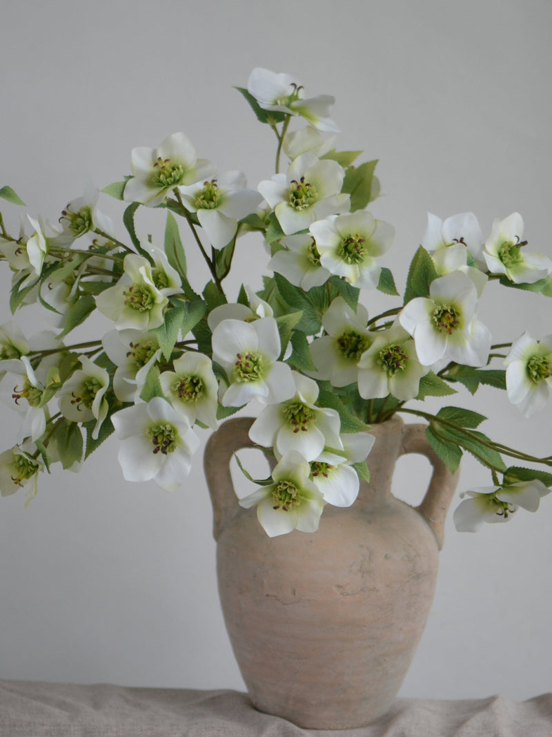 17.5" Artificial Hellebores, White Flowers, Faux Florals, Faux Flowers, Faux Wildflowers, Fake Flowers/Home/Kitchen Decorations/Gifts flower spore