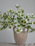 17.5" Artificial Hellebores, White Flowers, Faux Florals, Faux Flowers, Faux Wildflowers, Fake Flowers/Home/Kitchen Decorations/Gifts flower spore
