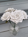 Vintage Song Lyrics Roses. CHOOSE YOUR SONG. Valentine, First Anniversary Gift, Wedding Decor. Paper Rose ANNIVERSARY