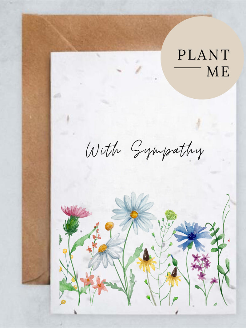 Plantable Sympathy Card: Wildflower Seed Bereavement Gift sympathy flower