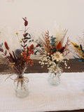Mini Dried Floral bouquet, mini dried flower in a vase, Holiday gift, vase arrangement, Wedding centrepieces, DYI flowers wedding flower
