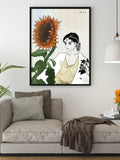 Flower Digital Painting Printable Wall Art, Home Decor Livingroom Bathroom Wall Art, Digital Creative Wall Design, Downloadable Wall Decor, FLOWER DELIVERY