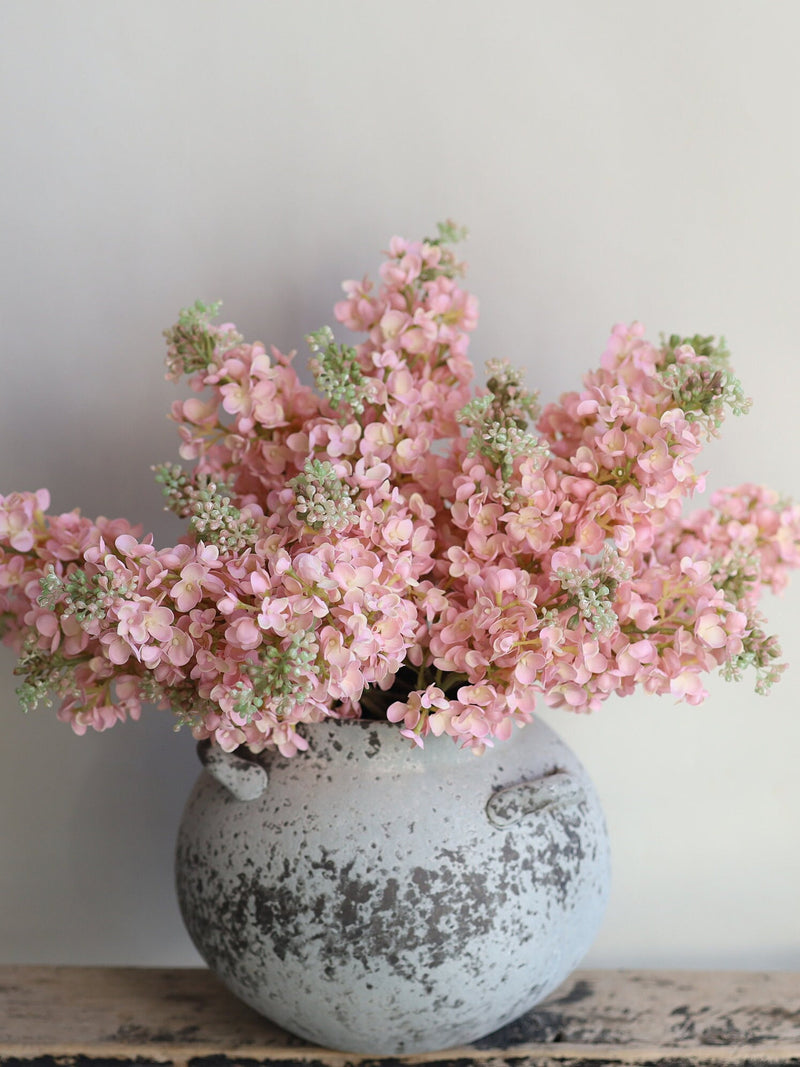 24.8" Real Touch Faux Blush Pink Lilacs Branch, Artificial Lilacs Hydrangeas Flowers, DIY Foliage Floral Wedding/Home/Kitchen Decorations FLOWER DELIVERY