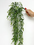 Hanging Eucalyptus Bush 32" - High Quality Artificial Hanging Plant - Faux Eucalyptus faux plants