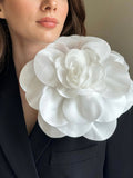 Oversized Flower Brooch: Extra Large Rose Brooches, Floral Pin, Wedding Corsage, Gifts for Women silk flower