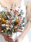 Terracotta Dried Flower Bouquet - Earth Tone Boho Bridal Bouquet Bouquet