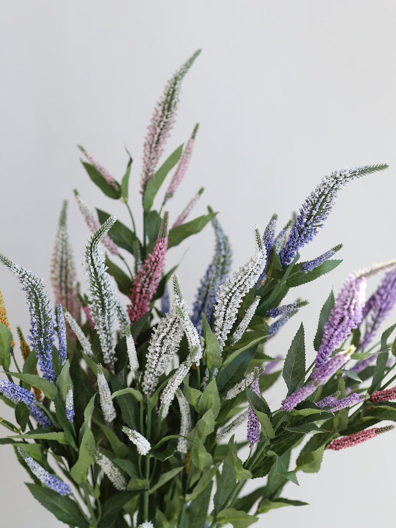 27.5" Fake Salvia Blossom Branch in Purple/White/Blue, Spring Summer WildFlowers, DIY Floral/Wedding/Home/Holiday Decors, Best Gifts for Her wedding flower