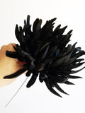 Big Black Dahlia - Silk Flower, Artificial Chrysanthemum, Flowers Dark Rich Black Chrysanthemum Dahlia 6" Flower Wedding Supply Spider Mum silk flower
