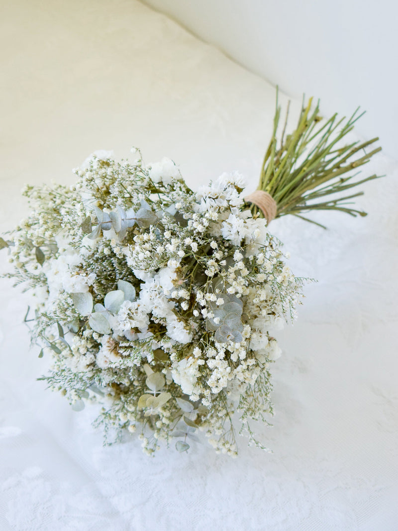 Eucalyptus & Baby's Breath Dried Flower Wedding Bouquet Bouquet