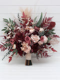 Burgundy dusty rose blush pink wedding Burgundy bouquet Bridal bouquet Bridesmaid flowers Wedding flowers wedding flower
