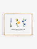 Birth Flower Personalized Gift, Personalized Garden Print, Christmas Gift, Personalized Gift For Her, Gifts For Her, Grandma Gift birthday flower
