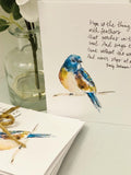 Inspirational Poem Hope Is The Thing Without Feathers Cards, Emily Dickinson Sympathy Cards, Bird Perches In The Soul Greeting Card Bundle sympathy flower