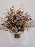 Neutral Rust tone Bridal Bouquet / Bride and Bridesmaid bouquet / Wildflowers Grass Dried bouquet Bouquet