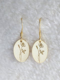 Birth Flower Earrings,Personalized Minimalist Earrings,Floral Earrings,Birth Month Flower Earrings,Mama Earrings,Birthday Gifts,Gift for Her birthday flower