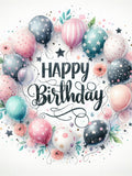 Watercolor Birthday Clipart: Balloons & Flowers (Digital Download) birthday flower