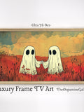 Samsung Frame TV Cute Retro Ghosts Artwork Instant Download | Retro vintage ghosts love, spooky cute whimsigoth cottagecore, antique flowers Love Romance Flower