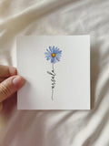 Aster, Personalized Miniature Watercolor Art Print, Birth Month September, Gift for Birthday, Mother's Day, Valentine's Day | DelicateAesthetic birthday flower