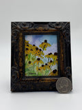 Black-Eyed Susans Framed Miniature Watercolor Art Print by James Steeno Mini Art, Small Art, Tiny Art, Garden Art, Floral Art sympathy flower