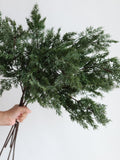 30.7" Natural Touch Faux Winter Cedar Branch-Green, High Quality Artificial Pine Plant, Office/Wedding/Home Decoration/Holiday Gifts for Her faux plants