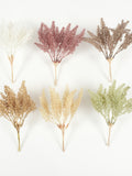 1/2/5Bundle Artificial Wheat Branch With Wire 6Colors Fake Greenery For DIY Crafts Wreath Corsage Crown Boutonniere Decor Faux Plant faux plants