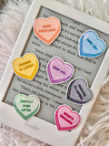 Glitter/Matte Candy Heart Romance Tropes and Tags Sticker Love Romance Flower