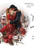 Historical Romance Clip art, Love Clipart, Historical Romance Cover Planner, Vintage, Valentine's day, Winter Roses,Romantic Planner Love Romance Flower