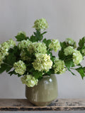 25" Fake Snowball Flowers Branch in Light Green, Real Touch Flowers, Faux Botanicals, DIY Florals, Wedding/Home/Kitchen Decoration | Gifts faux plants