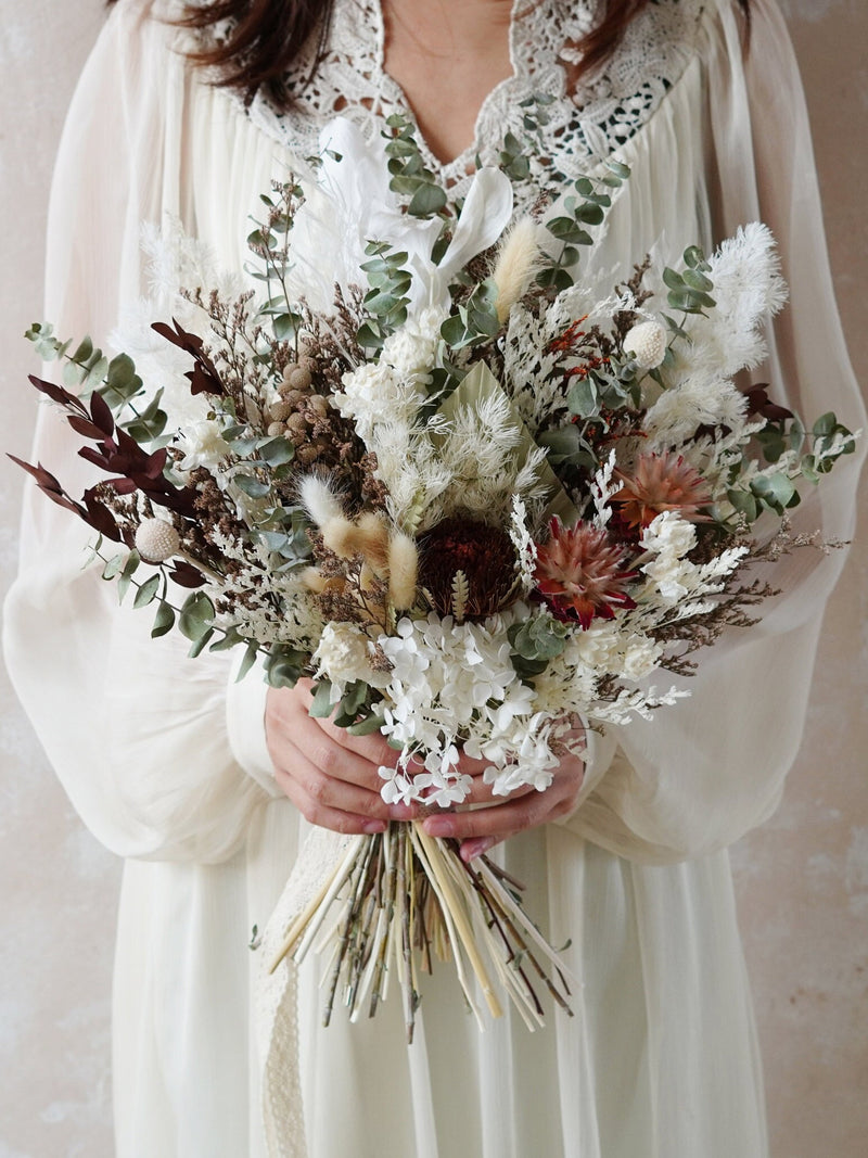 Mixed Dried and Wild Flower Bouquet,Pampas Grass Festival Meadow Bridal bouquet,Bridal Bouquet,Bridesmaid Bouquet,Dried Flower Bouquet Bouquet