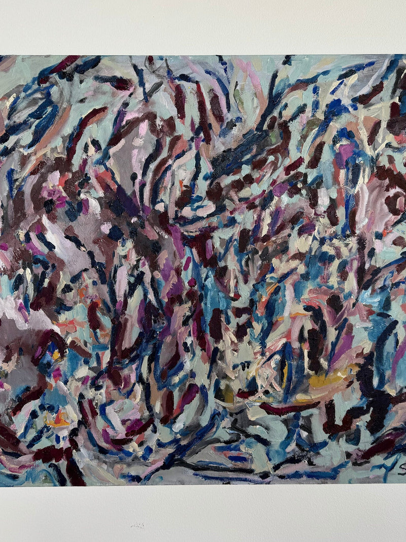 Original oil painting on canvas. Nature inspired (not a print) 30X22 inches Love Romance Flower
