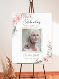 Editable Floral Funeral Welcome Sign, Memorial Decor (Printable Download) sympathy flower